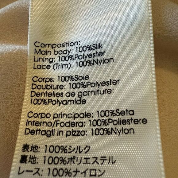 3.1 Phillip Lim Blush Silk & Lace Balloon Sleeve Top Sz 4 - Picture 13 of 15